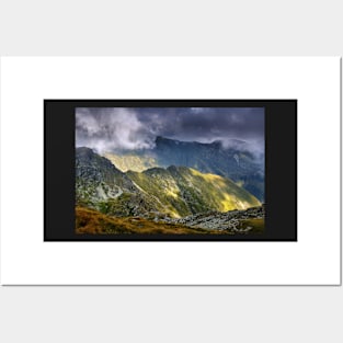 Alpine landscape in a cloudy day Posters and Art